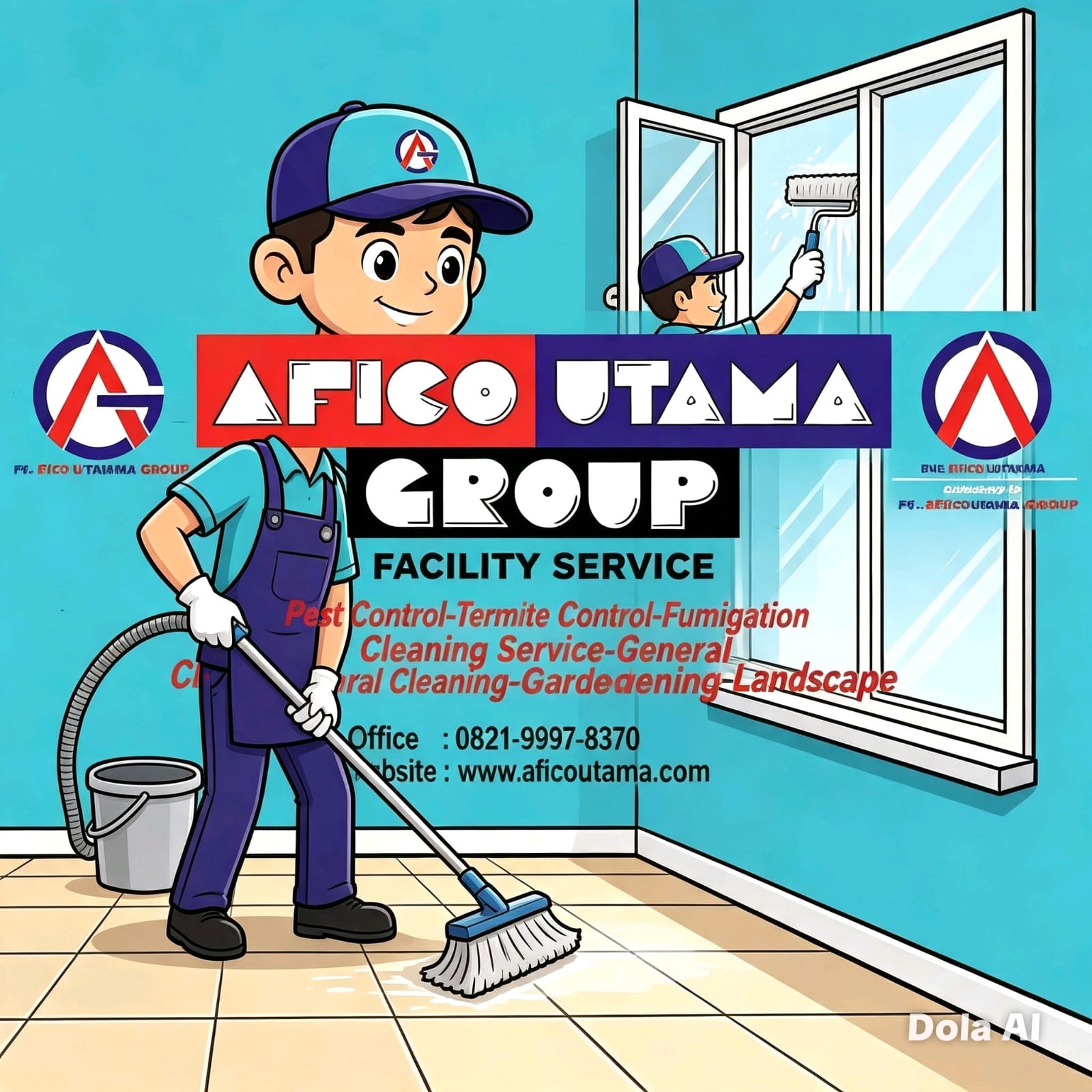 Tim cleaning service membersihkan ruangan hotel